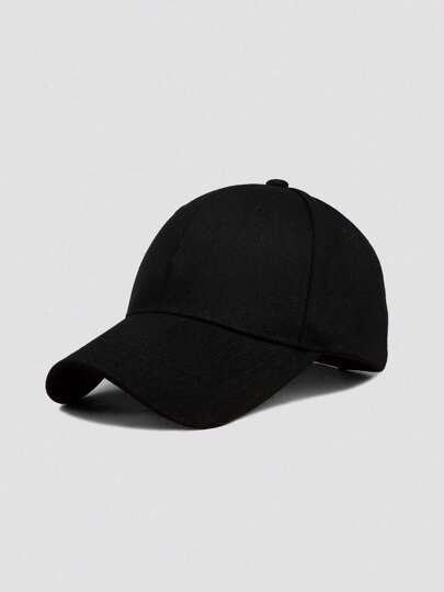 1pc Solid Color Simple Casual Adjustable Baseball Cap, Unisex