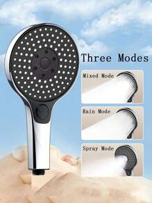 Tatukiko 大面板淋浴喷头大孔超强水压增压浴室淋浴喷头家居浴室装饰秋季装饰浴室配件 - 銀色 - 查看 9