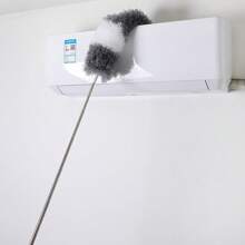 Feather Duster, Extendable Bendable Head Cleaner Brush For Dust Removal, Static Electricity Duster For Home - White Gray - View 7