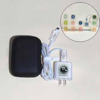 12生肖装饰6件/套充电器保护壳，时尚，小巧便携，兼容18W / 20W充电器兼容Iphone，防污染，防损坏，延长使用寿命，送给男朋友/女朋友的完美礼物，情人节