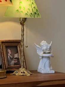 复古欧式天使烛台装饰，美式雕像雕塑小天使女孩书桌摆件，创意家居装饰，浪漫烛光晚餐氛围，适合情人节/婚礼/礼物/客厅/餐厅/酒吧