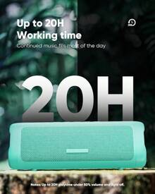 Bluetooth Speaker With HD Sound, Portable Wireless, IPX5 Waterproof, Up To 20H Playtime, TWS Pairing, BT5.3, For Home/Party/Outdoor/Beach, Electronic Gadgets, Birthday Gift (Black) - 1pcs-teal - View 4