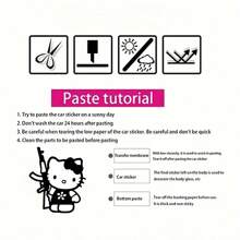 Sanrio 1 peça de adesivo Hello Kitty segurando uma AK-47 com slogan "Pela Paz", decalque para laptop, carro, caminhão, motocicleta, telefone, computador, decoração "Rejeite a Guerra", ideia de presente para amante, amigo, família