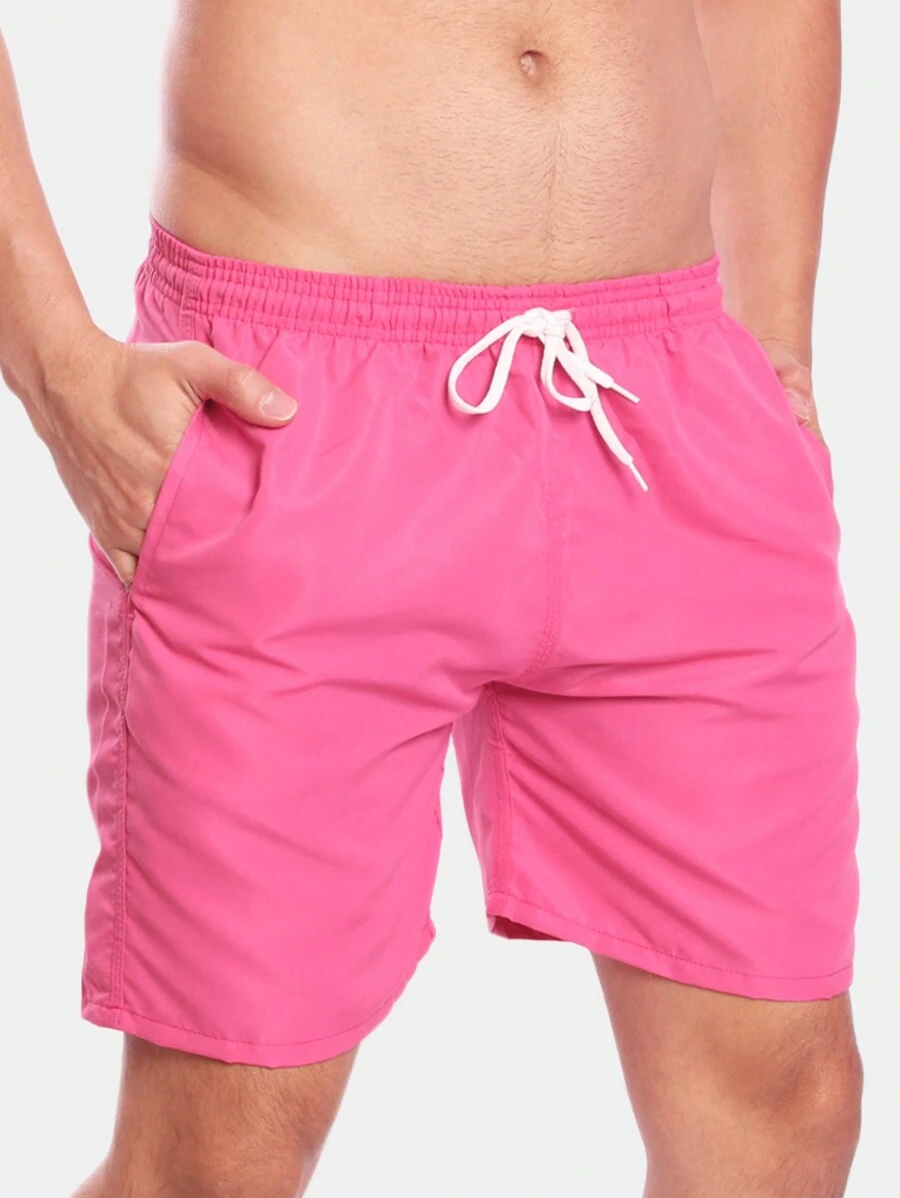 Men's Tactel Basic Shorts Beach Gym Running And Training - Hot Pink - View 1