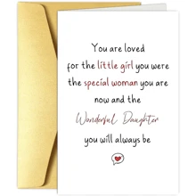 1 Pc Funny Daughter Birthday Card, Happy Birthday Daughter Card, Special Daughter Card, You Will Always Be A Wonderful Daughter, Envelope, Small Business Items, Thank You Cards, Birthday Gifts, Cards, Unusual Items, Gift Cards - Multicolor - View 5