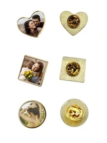 1pc Customized Silver/Gold Round, Heart, Square Metal Brooch Pins, Fashion Clothing Accessory, Gift,Durable,Engraved,Stainless,Colorful,Cute,Adorable,Funny,Y2K,Stylish,Casual,Cuties,Unisex,Custom,Personalized,Unique,Customized,Ideal Gifts For Him,Ideal Gifts For Her,Her,Girlfriend,Friends,Grandparents,Family