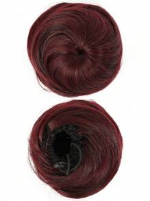 1 件装 4 英寸合成发髻 束带发髻 假发 灵活可调节 棕色黑色金色发髻 马尾辫 女式 - 彩色 - 查看 23