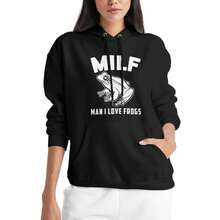 Frog Print  Women Pullover Hoodie