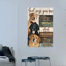 Framed   Decor, Funny Dog Canvas Decor Wall Art For Bedroom Living Room Home Walls DecorationRoom, Living Room, Kitchen, A Festive Touch For Valentine's And New Yea Decor