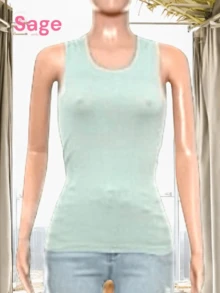 Blusa tipo Camiseta de Tirantes Grueso Espalda Estilo Nadador - Azul menta - Ver 2