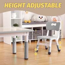 Kids Table And Chair Set, Height Adjustable Toddler Arts & Crafts Table And 6 Chair Set For Ages 2-10,Max 300lbs Kids Activity Art Table For Classroom Daycares,Home