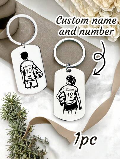 LICVIC 1/2 piezas Llavero personalizado de acero inoxidable con nombre y número, llaveros personalizados para mujeres, llavero grabado personalizado para hombres y mujeres, encantos, llavero de pareja personalizado, Dawg, grabado, acero inoxidable, colorido, único, personalizado, regalos ideales para ella, ella, novio, novia, familia, amigos, para aniversarios, para graduación, para inauguración de la casa, para bodas, encantos de bolso, estudiantes de último año de secundaria, estudiantes universitarios, estudiantes universitarios, estudiantes de primer año, estudiantes de segundo año, estudiantes de cursos inferiores, romance delicado, para la oficina, para la escuela, para el aula, para regalos de maestros, para la universidad, para colegas, para dormitorios, dijes