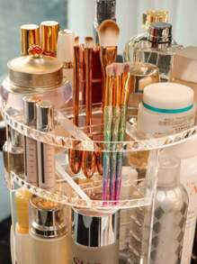 Organizador Maquillaje Cosméticos De Rotación Acrílico 360,organizador de maquillaje Transparente, Giratoria 360 grados, Soporte de exhibición - Multicolor - Ver 6