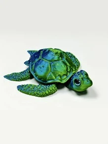 3D Printed Sea Turtle With Realistic Eyes, Colorful Gradient Laser, Desktop Decoration, Perfect Gift For Friends And Family, Movable Limbs, Suitable For Parties And Outdoor Car Shows, Macaron Colors Randomly, Plastic Art Craft Decor [Eye Color Random]