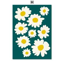 1pc Abstract Colorful Gallery Flower Market Rainbow Botanical Wall Art Canvas Painting Posters For Living Room Decor No Framed