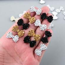 20 Stücke 1,4*2,3cm flache Harz-Schleifen für Ohrring Accessoires, Schmuckherstellung, Geschenkverpackung, Kopfbedeckung, Bekleidungszubehör, Kleiderdekoration
