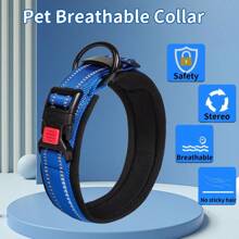 Collar reflectante ajustable para perros pequeños, medianos y grandes con hebilla de seguridad de nailon