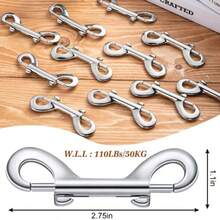 Double Ended Bolt Snap Hooks Heavy Duty Chain Marine Grade Metal Clips Farm Use Bucket Dog Leash Horse Tack - 1 - View 7