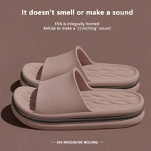 女士 EVA 软底浴室拖鞋，厚底简约情侣户外穿透气时尚沙滩凉鞋 - 粉色 - 查看 5