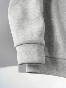 Diseño de cara personalizable, camisetas o sudaderas de cuello redondo personalizadas para mujer para otoño/invierno, regalos festivos - Agrega tu propia foto/texto para personalizar la camiseta (fotos de familiares/reunión de clase/amigos/selfie/mascota/gráfico favorito/meme de Internet) para impresión personal. Perfecto para logotipos, atuendo de negocios, regalos de boda, atuendos de fiesta, regalos de cumpleaños - Gris - Ver 4