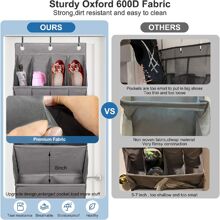 NetHong 11 Pockets Shoe Rack Storage Bag Large Over Door Hanging Organiser Hanger Tidy - Grey - View 6