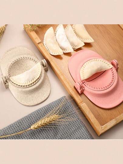 3pcs/1pc Dumpling Making Tools,Handmade Baking Pie Mold, 3 Sizes, Dumpling Making Equipment, Dough Press, Quick And Easy Dumpling Maker, Plastic Mold For Perfectly Shaped Dumplings, Manual Dumpling Maker, Plastic Dumpling Mold, Quick Dumpling Clip, Dishwasher , Ideal DIY Tool For Making Dumplings
