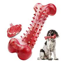 1pc Pet Toy Rubber Chew Toothbrush Resistant Dog Teething Stick Simulated Dog Bone Toy - Multicolor - View 10