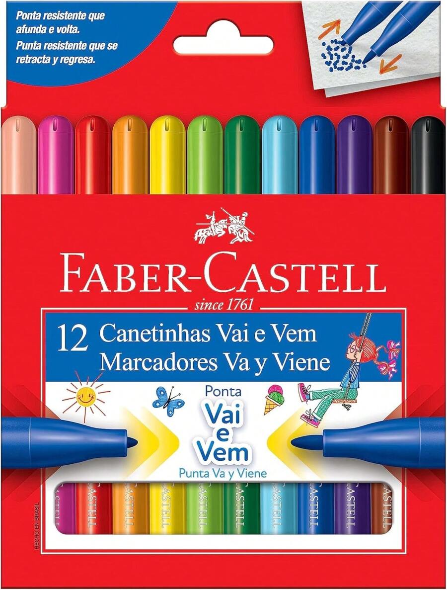 Faber-Castell Faber Castell Back And Forth Water-Based Marker - 12 種顏色 - 查看 1