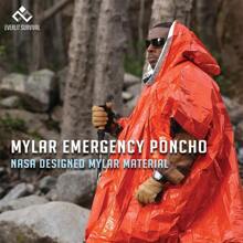 1 Stück Notfall Poncho, Mylar Raumdecke Camping Ausrüstung - behält 90% der Körperwärme Überlebenszubehör Überlebensausrüstung, Camping Bedarf Notfall Decke, wasserdichte Regenjacke, Pfeife, reflektierende Regenjacke