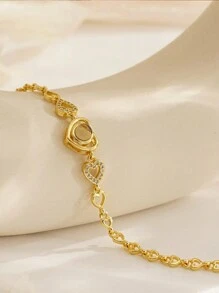 1 chiếc vòng tay chiếu hình trái tim tùy chỉnh, vòng tay chiếu hình trái tim cá nhân hóa dành cho nữ, quà tặng cho bạn gái, ngày Valentine, Giáng sinh, Ngày của Mẹ, vàng, thời trang, nhiều màu sắc, cổ điển, đơn giản, unisex, thường ngày, dễ thương, tùy chỉnh, cá nhân hóa, độc đáo, quà tặng lý tưởng cho anh ấy, quà tặng lý tưởng cho cô ấy, bạn trai, bạn gái, bố, mẹ, gia đình, bạn bè, kỷ niệm, sinh nhật, tốt nghiệp, dạ hội, tiệc tùng, trang sức cho nữ, vòng tay chữ cái đầu - vàng 2 - Xem 9