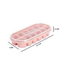 Silicone Ice Tray With Lid 12 Compartments DIY Cube Mold Square Shape - SORTIDOS - View 7