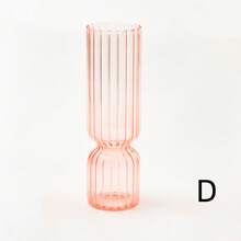 1 件新款北欧风格创意条纹彩色玻璃花瓶，气泡形复古装饰展示品，适用于架子、餐桌、办公室、浴室、台面、家居 - 彩色 - 查看 14