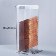 1 件 - 带内托盘的滑出式厨房面包盒，带翻盖的矩形吐司储存容器，塑料食品保鲜剂，方形面包盒 - 厨房配件