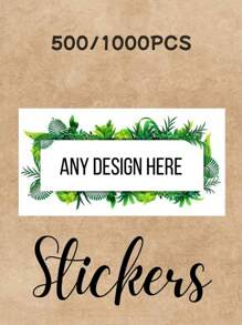 500/1000pcs Custom Rectangle Stickers - Custom Labels - Rectangle Labels - Custom Stickers - Logo Stickers - Packaging Stickers - Grand Opening Stickers - Promotional Business Stickers - Holiday & Event Stickers - Customizable Stickers For Marketing & Branding,Multi-Functional,Durable,Ornamental,Anti-Mold,Adhesive,Adorable,High-Quality,Cute,Vintage,Custom,Personalized,Unique,Ideal Gifts For Him,Ideal Gifts For Her,Her,Girlfriend,Family,Friends,Son,School Students,Workers,Kids,Dining Room,Bathroom,Living Room,Bedroom,Office,Tea Room,School,Home,For Anniversaries,For Birthdays,For Weddings,For Graduation,For Housewarming,Back To School Fashion - Multicolor - View 1