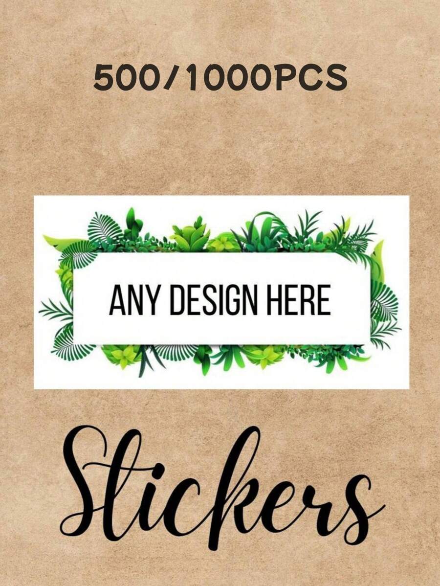 500/1000pcs Custom Rectangle Stickers - Custom Labels - Rectangle Labels - Custom Stickers - Logo Stickers - Packaging Stickers - Grand Opening Stickers - Promotional Business Stickers - Holiday & Event Stickers - Customizable Stickers For Marketing & Branding,Multi-Functional,Durable,Ornamental,Anti-Mold,Adhesive,Adorable,High-Quality,Cute,Vintage,Custom,Personalized,Unique,Ideal Gifts For Him,Ideal Gifts For Her,Her,Girlfriend,Family,Friends,Son,School Students,Workers,Kids,Dining Room,Bathroom,Living Room,Bedroom,Office,Tea Room,School,Home,For Anniversaries,For Birthdays,For Weddings,For Graduation,For Housewarming,Back To School Fashion - Multicolor - View 1