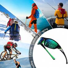Gafas deportivas polarizadas para hombres, adecuadas para actividades al aire libre como ciclismo, Primavera/Verano/Otoño/Invierno