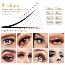120pcs D Curl Zwellbe Volume 3D/4D/5D/6D/7D/10D/20D Eyelashes Short Stem Pre Made Fans Silk Soft Lash Extension False Mink Individual Lashes Pointy Base Premade Fans Eyelash Extensions. Middle Stem Lashes Extension Premade, Handmade Fans 1box Mix Length - D - View 8