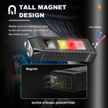 1pc Mini Outdoor COB Long Runtime Strong Light Camping Repair Magnetic Adsorption Multifunctional Work Flashlight