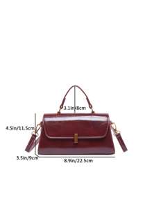 Retro Elegant Handheld Small Square Bag Women New Niche Design Versatile Commuter Shoulder Crossbody Bag - Red - View 10