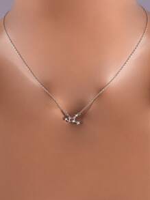 FOREVER QUEEN S925纯银项链十二星座系列项链女星座吊坠锁骨链生日礼物送女生精致项链银项链时尚女士吊坠项链首饰礼物女