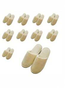 5 pares de pantuflas de lujo, suela de EVA súper suave antideslizante, estilo casual, lavables a mano/máquina, pantuflas unisex para interiores, para todas las estaciones