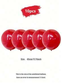 5/10pcs 18-Inch Blue, White, Pink, And Red Latex Balloons, Creating A Romantic Atmosphere For Weddings, Birthdays, Valentine's Day, And Parties - Multicolor - View 16