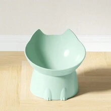 New Pet Cat High Foot Bowls, Protect Neck Vertebra, Spill-Proof Plastic Slanted Cat/Dog Food Feeder Dishes