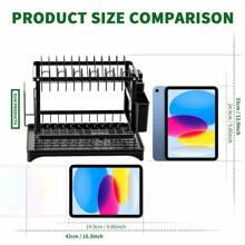 1 pieza Escurridor de doble capa con capacidad grande y desmontable | Organizador de cocina de uso múltiple para el hogar y el restaurante