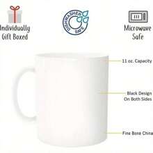 1pc 11oz She Has The Soul Mug Ceramic Coffee Cup, Double-Sided Printing, Washable Reusable Milk Cup Coffee Cup Multi-Purpose Travel Mug, Ideal Fun Gifts For Wife Mom Daughter Sister Friend, Unique Holiday Gifts