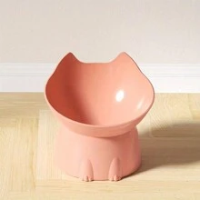 New Pet Cat High Foot Bowls, Protect Neck Vertebra, Spill-Proof Plastic Slanted Cat/Dog Food Feeder Dishes