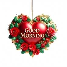 3.14 Inches Valentine Hanging Ornaments Cute Rose Heart Car Rearview Mirror Charms Keychain Decorations