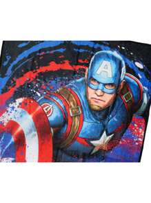Marvel Comics Captain America Shield Avengers 46"X60" Fleece Throw Blanket - 彩色 - 查看 2