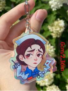 Customized Product (1 Piece): Customized Image/Photo; Customized Acrylic Keychain, Personalized Acrylic Key Chain, Irregularly Shaped Acrylic Car Keychain, Backpack Pendant. - Circle Laser Keychain - View 2