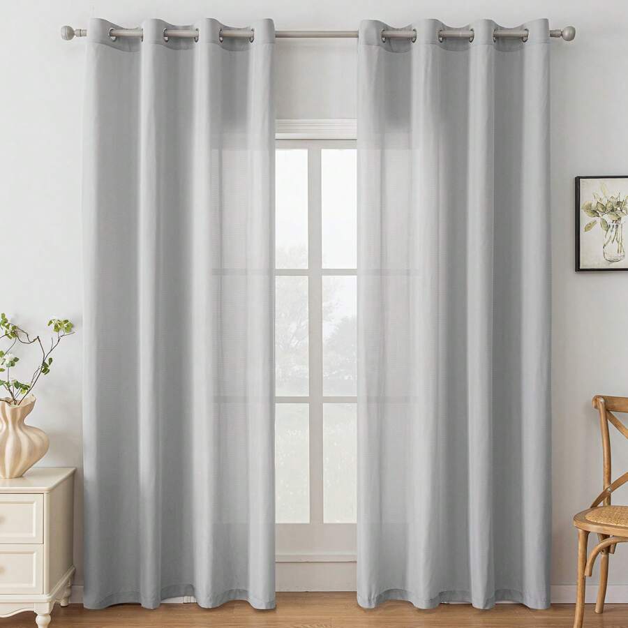 CYCMACO Velvet Curtains For Interior 2 Pieces, 100% Blackout Curtains, Cold And Heat Insulating Thermal Curtain, Living Room Bedroom Curtains, Sound-Absorbing Curtains With Rings - Xám - Xem 1